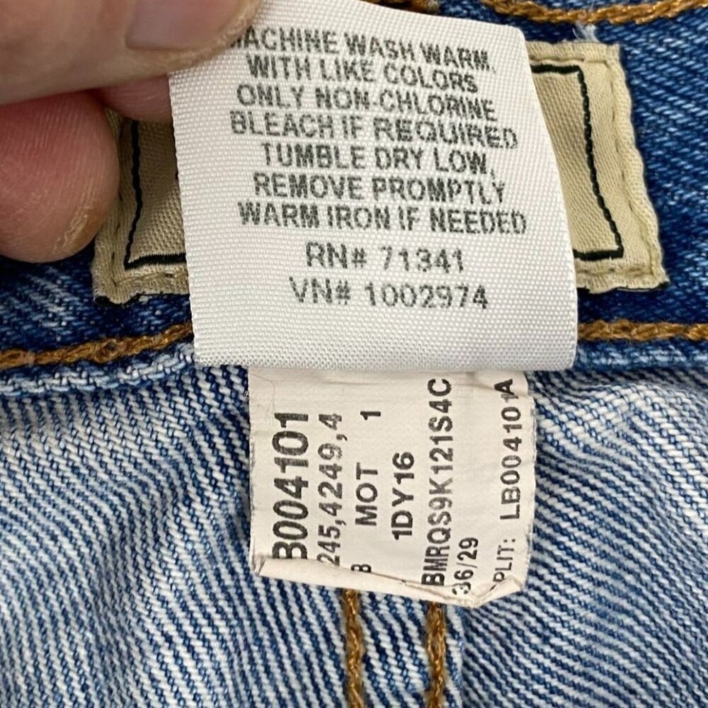 L.L. Bean Men's Jeans 36x29 100% Cotton Natural Fit Straight Leg Blue Denim - Picture 8 of 13